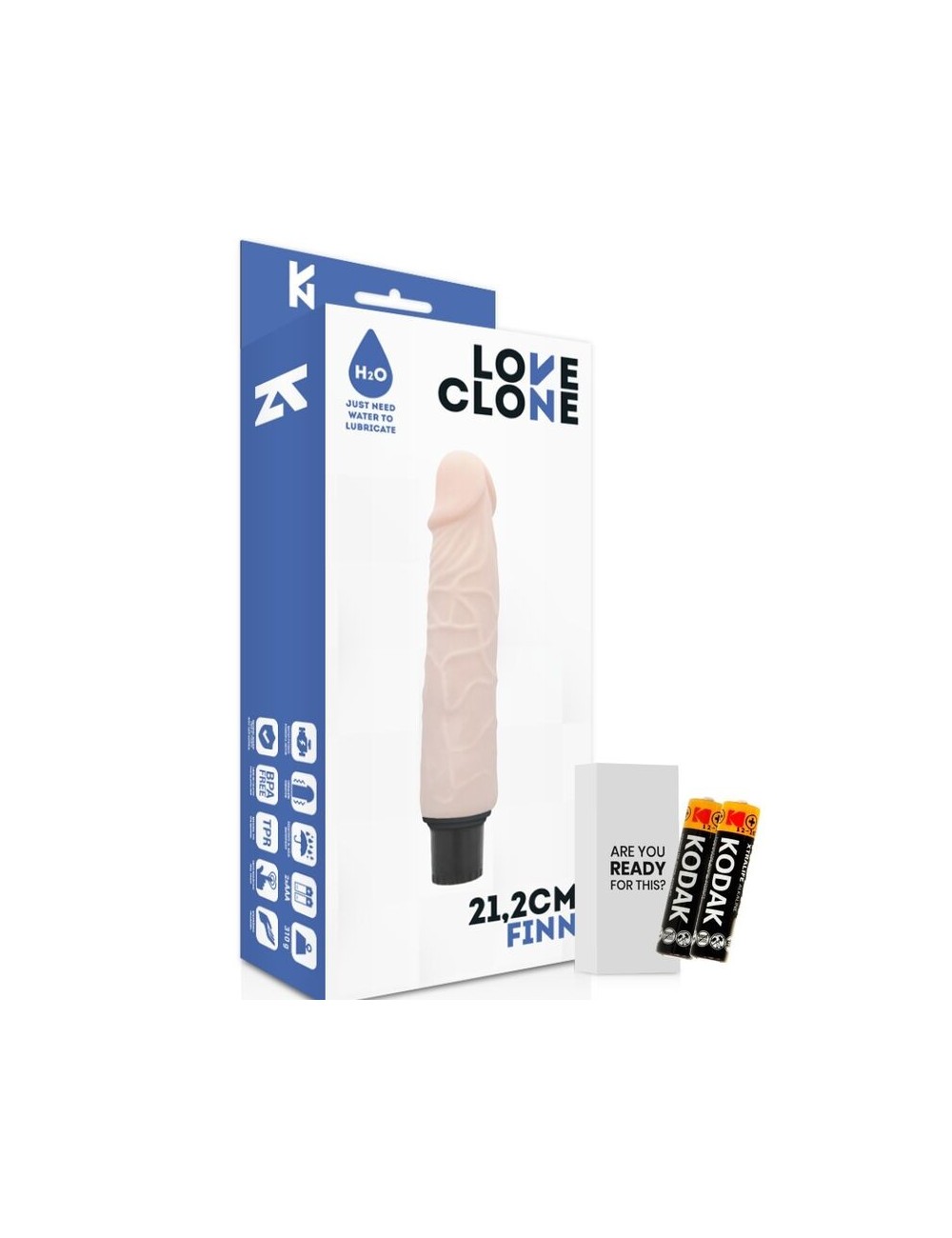 Sextoys - Masturbateurs & Stimulateurs - VIBRATEUR AUTOLUBRIFIANT LOVECLONE FINN 21.2CM - Loveclone