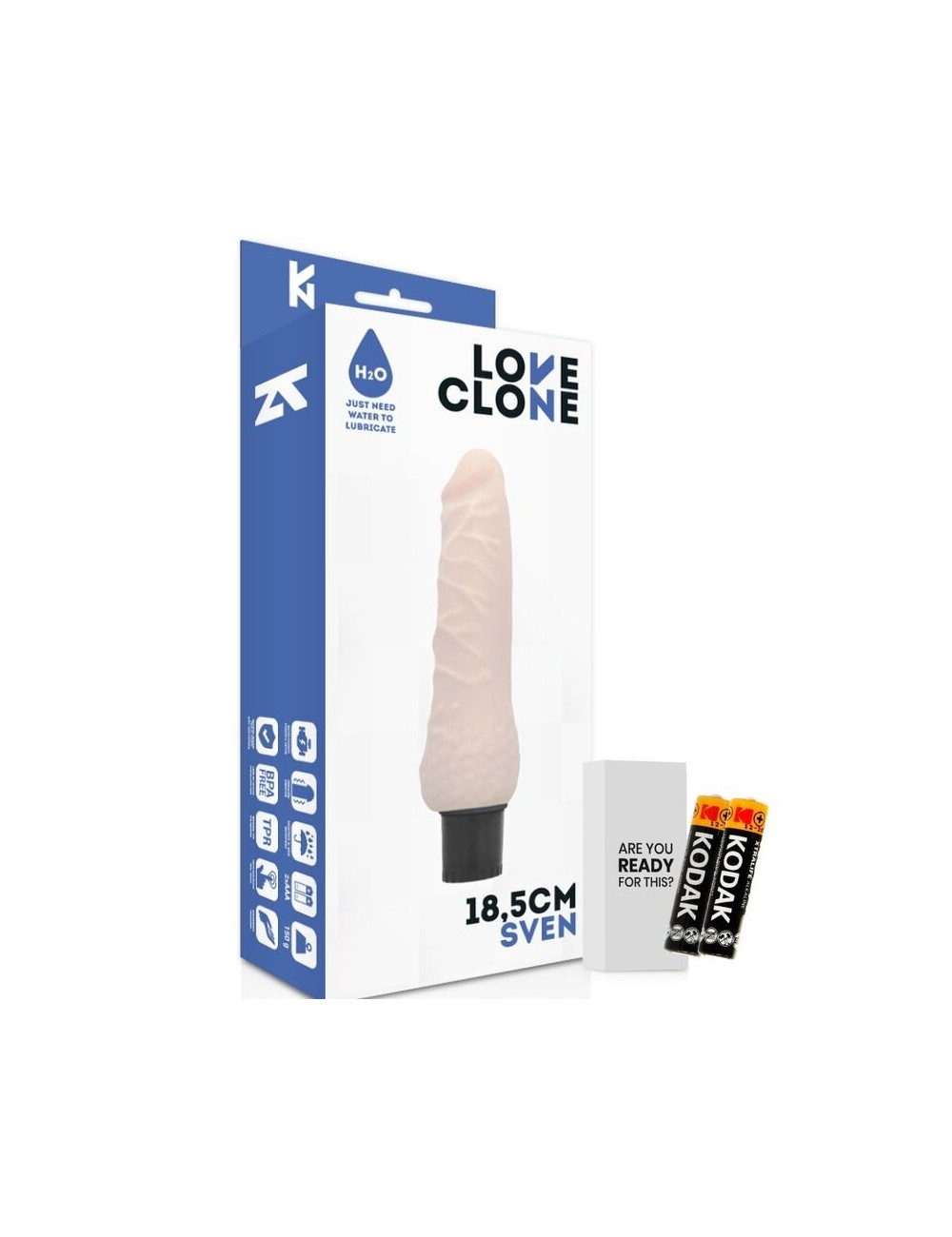 Sextoys - Masturbateurs & Stimulateurs - VIBRATEUR AUTOLUBRIFIANT LOVECLONE SVEN 18.5CM - Loveclone