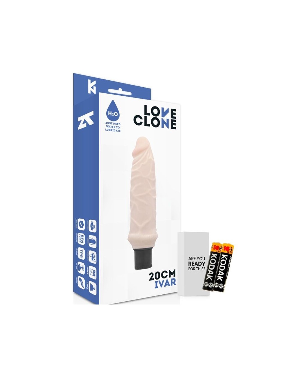 Sextoys - Masturbateurs & Stimulateurs - VIBRATEUR AUTOLUBRIFIANT LOVECLONE IVAR 20CM - Loveclone