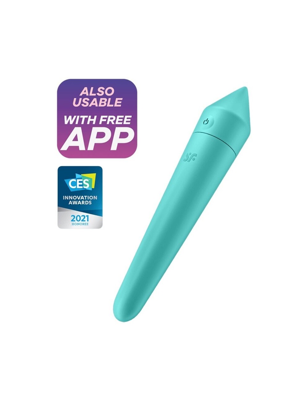 Sextoys - Oeufs Vibrants - SATISFYER ULTRA POWER BULLET 8 - TURQUOISE - SATISFYER CONNECT