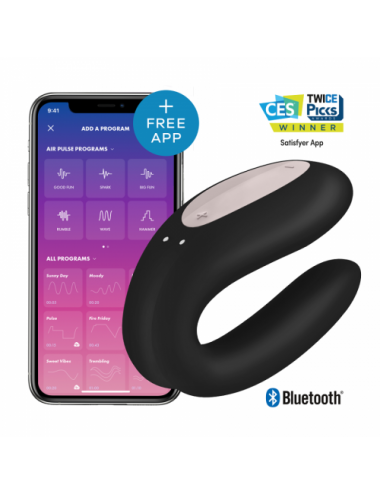 Sextoys - Masturbateurs & Stimulateurs - SATISFYER DOUBLE JOY CON APP NOIR - SATISFYER CONNECT