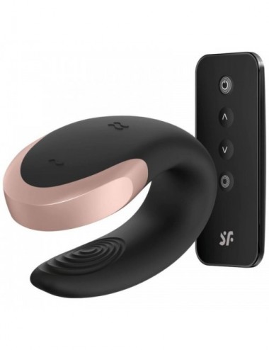 Sextoys - Vibromasseurs - VIBRATEUR SATISFYER DOUBLE LOVE LUXURY PARTNER - NOIR - SATISFYER CONNECT