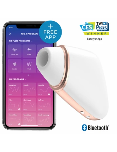 Sextoys - Masturbateurs & Stimulateurs - SATISFYER CONNECT - LOVE TRIANGLE BLANC / OR - SATISFYER CONNECT
