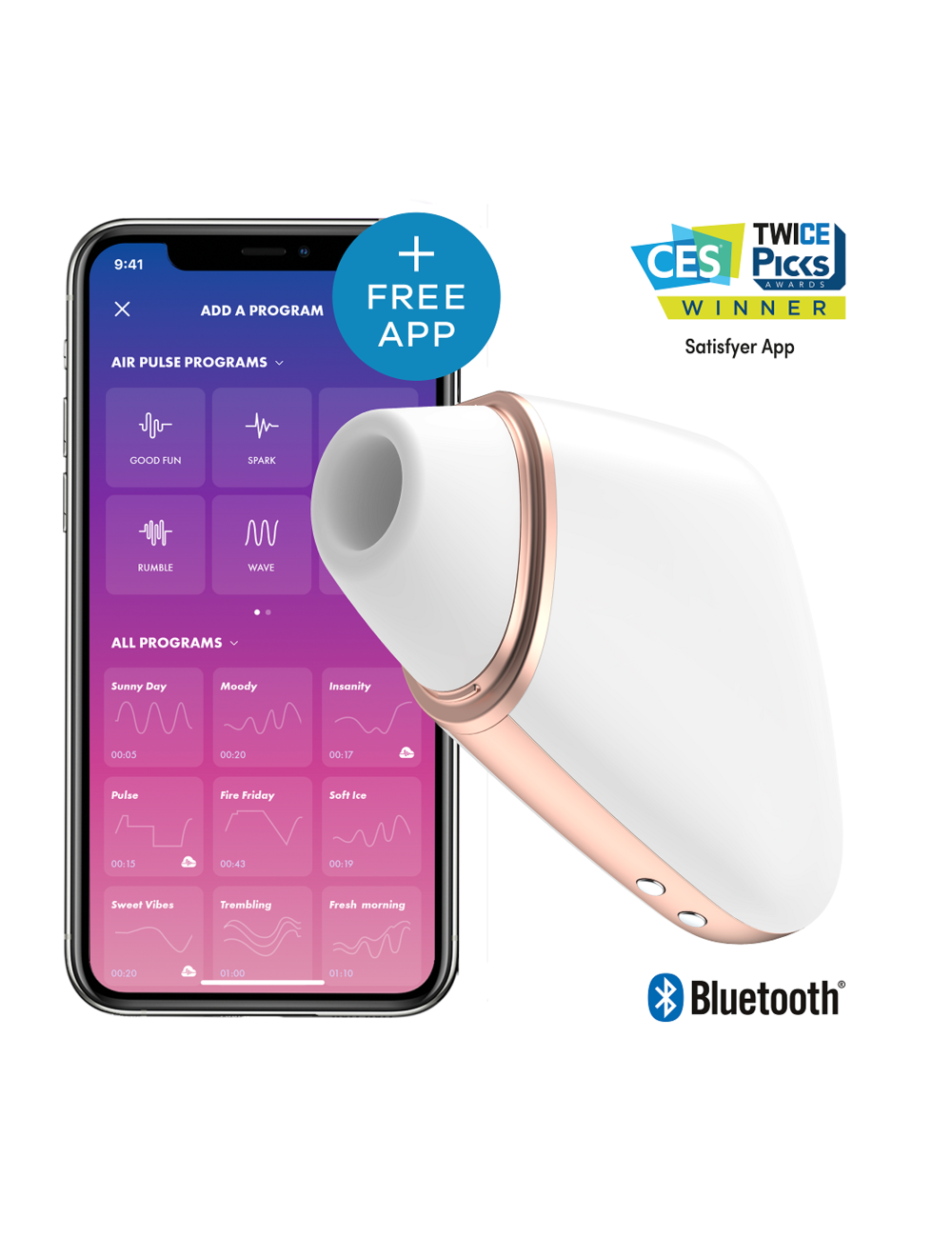 Sextoys - Masturbateurs & Stimulateurs - SATISFYER CONNECT - LOVE TRIANGLE BLANC / OR - SATISFYER CONNECT Sextoys - Masturbateurs & Stimulateurs - SATISFYER CONNECT - LOVE TRIANGLE BLANC / OR - SATISFYER CONNECT