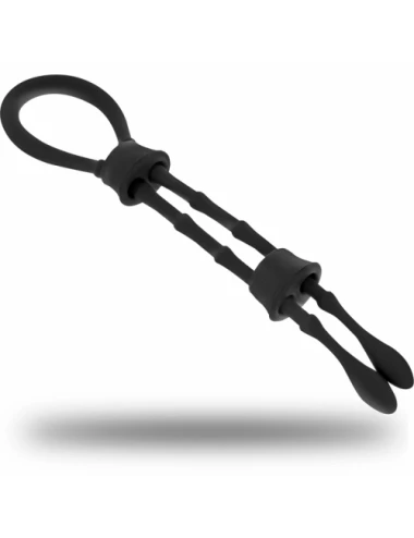 OHMAMA FETISH - ANNEAU CORDON COQ ET TESTICULES EN SILICONE