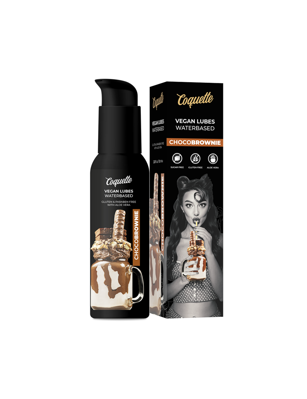 COQUETTE CHIC DESIRE PREMIUM EXPERIENCE 100ML VEGAN LUBES CHOCOBROWNIE - Huiles de massage - Coquette Cosmetics