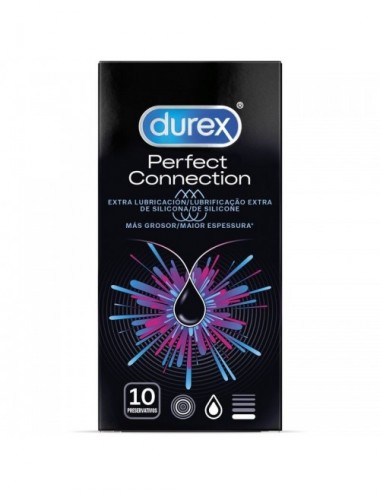 DUREX - CONNEXION PARFAITE SILICONE LUBRIFICATION EXTRA 10 UNITÉS