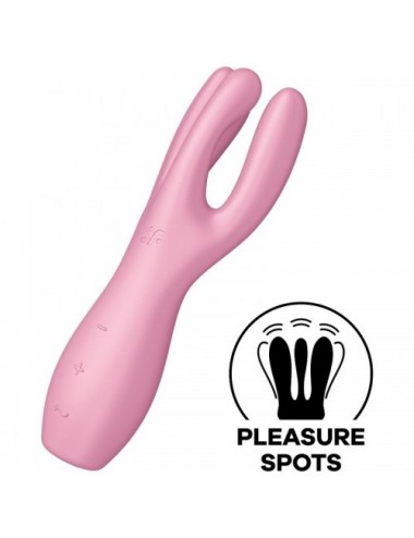 Sextoys - Vibromasseurs - VIBRATEUR SATISFYER THREESOME 3 - ROSE - SATISFYER VIBRATOR