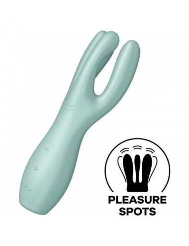 Sextoys - Vibromasseurs - VIBRATEUR SATISFYER THREESOME 3 - MENTHE - SATISFYER VIBRATOR