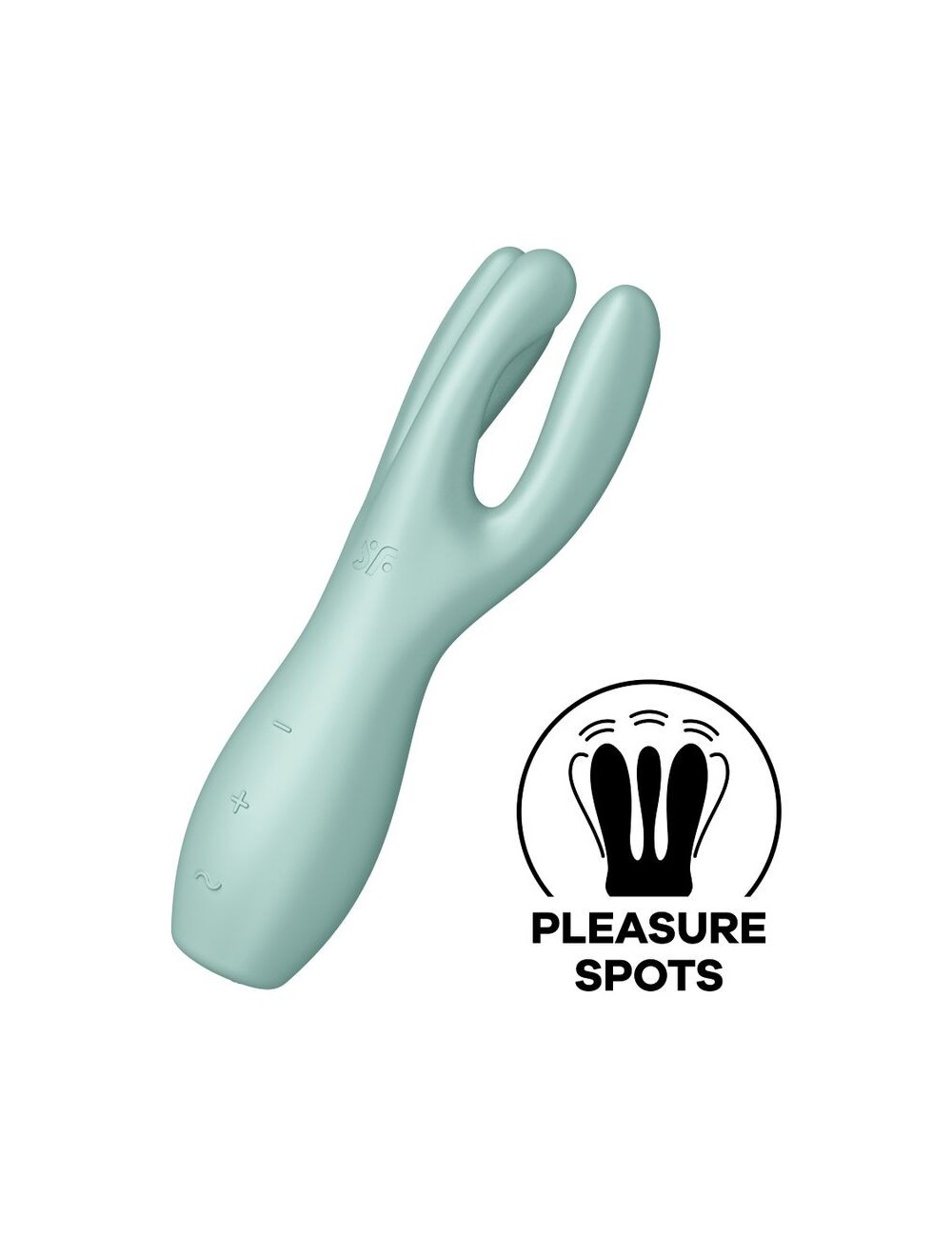 Sextoys - Vibromasseurs - VIBRATEUR SATISFYER THREESOME 3 - MENTHE - SATISFYER VIBRATOR