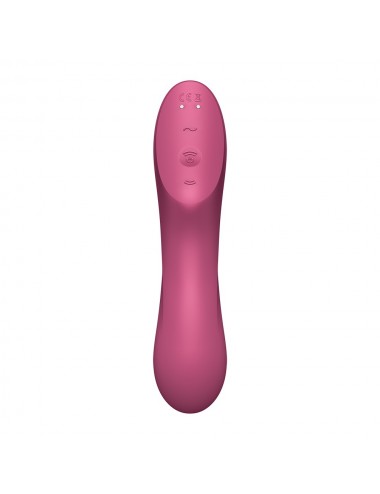 2 en 1 Stimulateur de clitoris et vibromasseur Curvy Trinity 3 rouge Satisfyer - CC597772